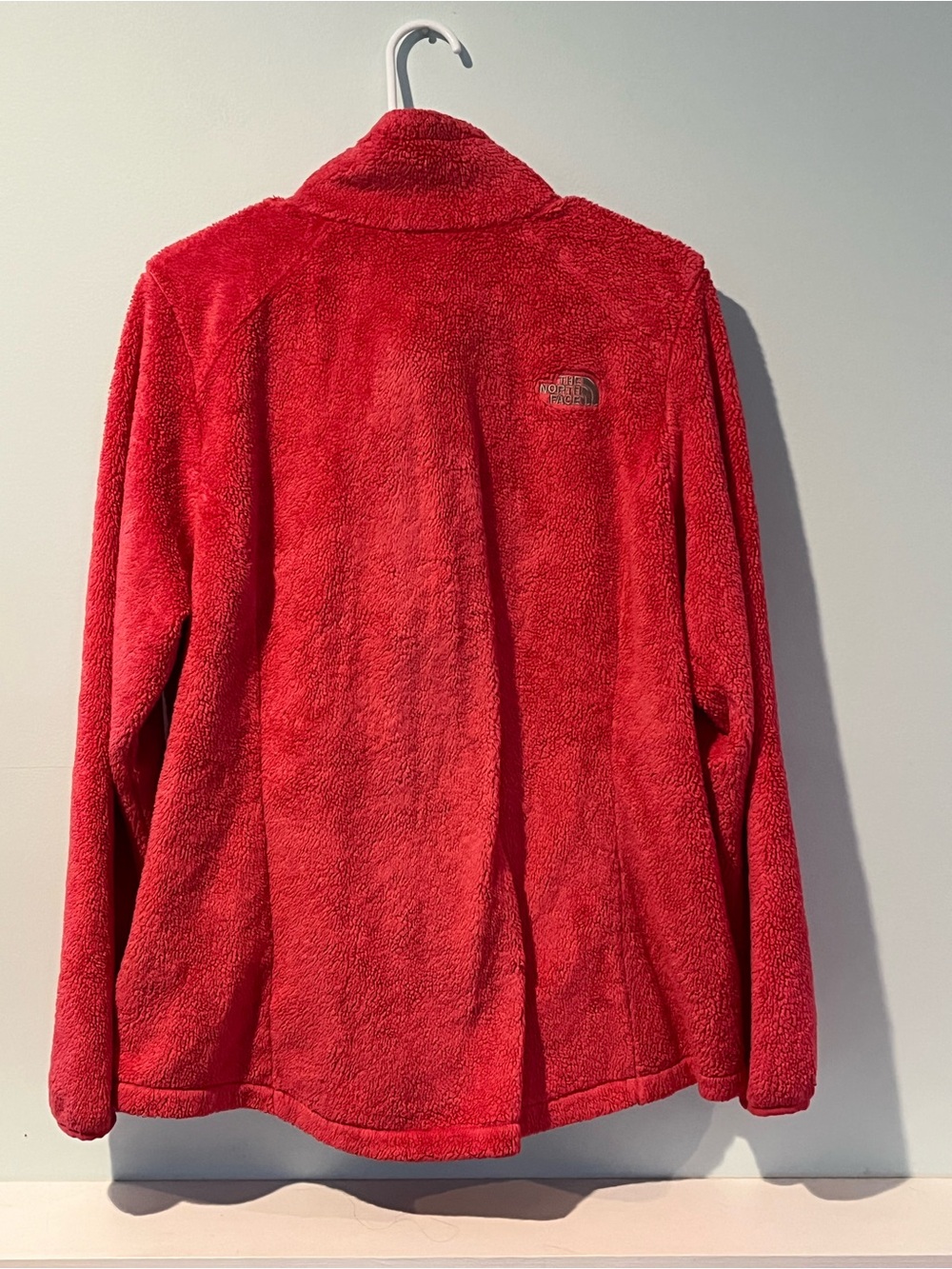 The North Face Women’s Pink Red Plush Full Zip-Up Fleece, Size XL - Picture 3 of 7